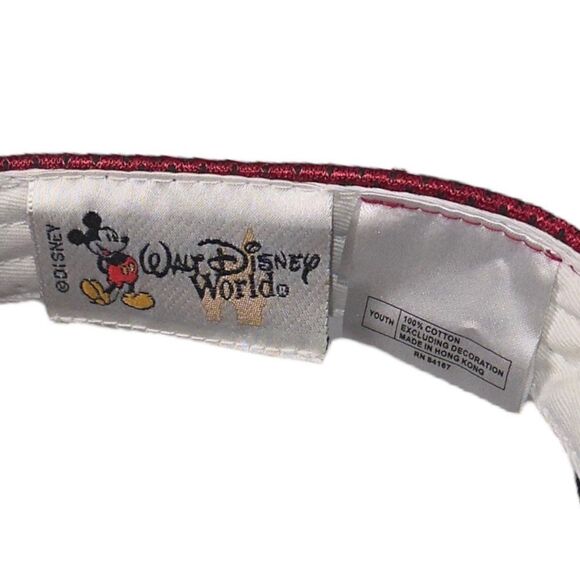 Walt Disney World Vintage Goofy Visor Navy / Red Unisex Youth - Picture 7 of 7